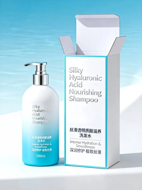 Silkkinen hyaluronihappoa ravitseva shampoo